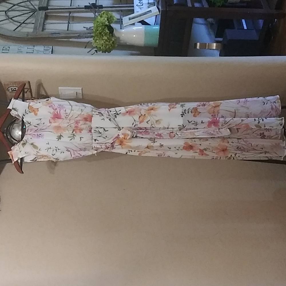 Calvin Klein floral midi dress.